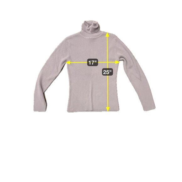 Van Heusen Womens Ribbed Turtleneck Sweater Long Sleeve Purple Sz Large - Picture 6 of 9